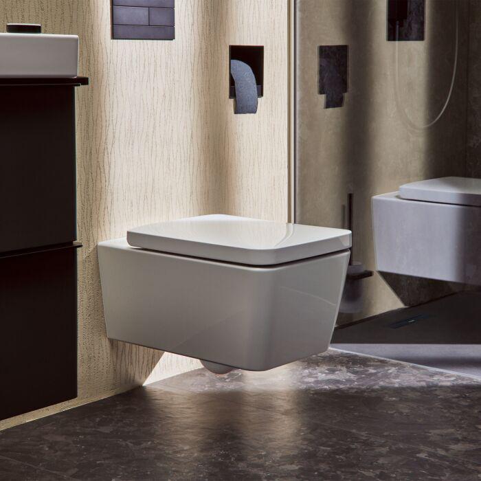 hansgrohe EluPura WC-Sitz 60199450 weiß, mit Befestigung oben, mit SoftClose und Quick Release