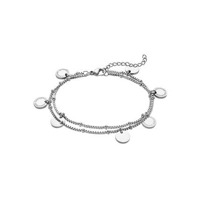 Armband LIEBESKIND BERLIN, edelstahlfarben, Armbänder, Damen, 20cm, Edelstahl, glänzend, Armband