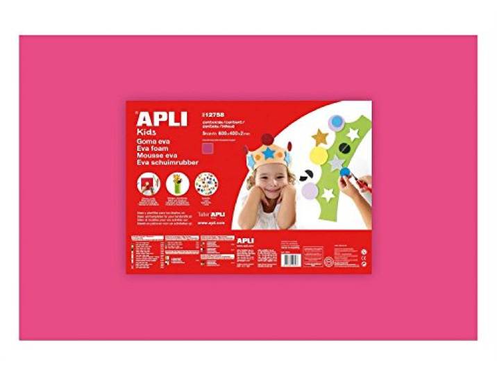 APLI Kids 12757 - Roze EVA-schuim 600 x 400 mm 5 vellen