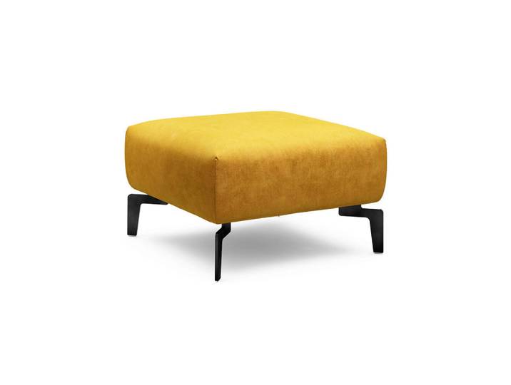 Sensoo Hocker Cosy, Gelb, Metall, 70x70x46 cm, Stoffauswahl, Wohnzimmer, Hocker, Sitzhocker
