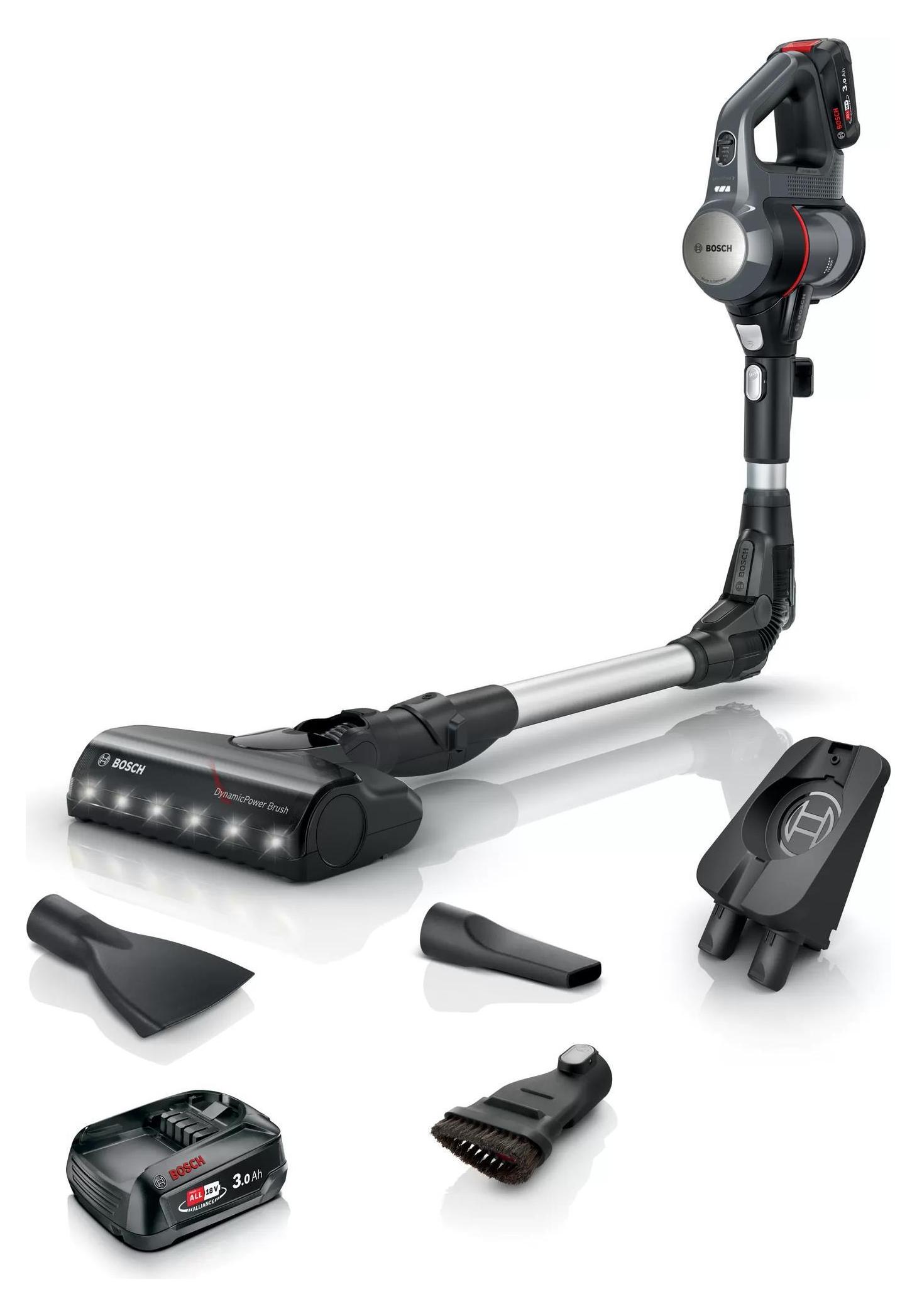 Bosch BBS712A Stabstaubsauger/Elektrischer Besen Beutellos 0,3 l Schwarz Edelstahl