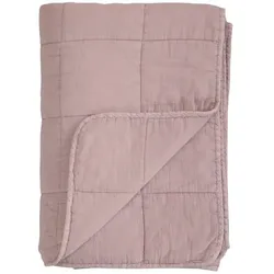 Chic Antique Vintage Quilt Steppdecke mit Stone-Washed Optik, L180 x B130 cm, staubig rosa