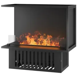 SOLOLED Corner L800 Einbau-Wasserdampfkamin mit mehrfarbiger Flamme, 3D-Effekt und App-Steuerung, 1,2-l-Tank - 80 cm