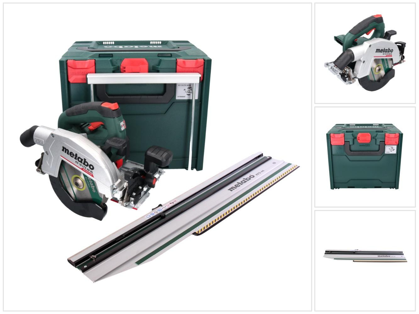 Metabo accu-handcirkelzaag KS 18 LTX 66 BL set met verstekzaaggeleider KFS 44 en metaBOX 340