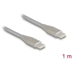 DELOCK USB-C 2.0 Kabel mit Metallmantel USB Typ-C St > St 1m
