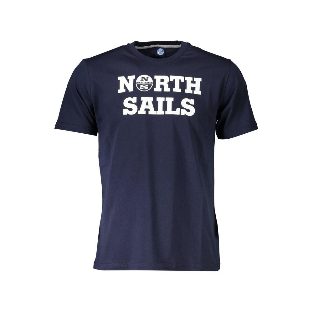 North Sails Blaues Baumwoll-T-Shirt für Männer