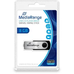 MediaRange MR908 USB-Stick 8 GB USB Type-A / Micro-USB 2.0 Schwarz, Silber