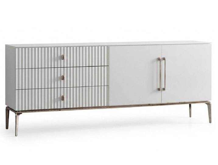 Xlmoebel Sideboard Elegantes modernes Sideboard in Weiß mit funktionalen Details, Made in Europa