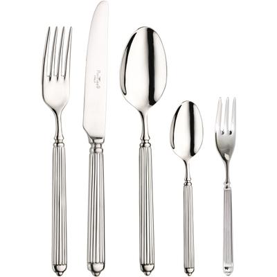 Besteck-Set PINTINOX "Ellade", silber (edelstahlfarben), 30 Stk., Edelstahl 18/10, Essbesteck-Sets, Geschmiedet