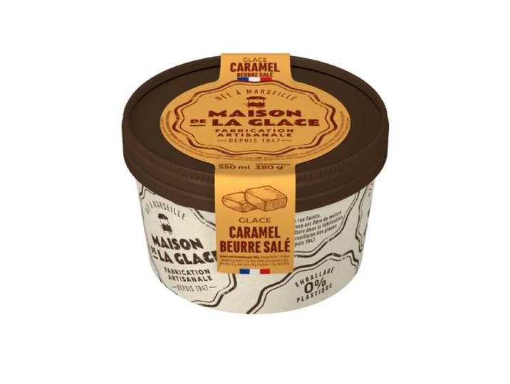 MAISON DE LA GLACE Pot de glace Caramel Beurre Salé - 380 g