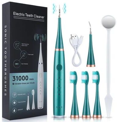 Uplifted Finds Electric Sonic Toothbrush 3 in 1 USB Rechargeable For Tartar Removal Teeth Whitening And Oral Care green