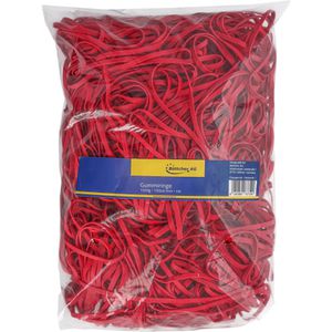 Böttcher-AG Gummibänder, Länge 150mm, Breite 4mm, rot, 1000g
