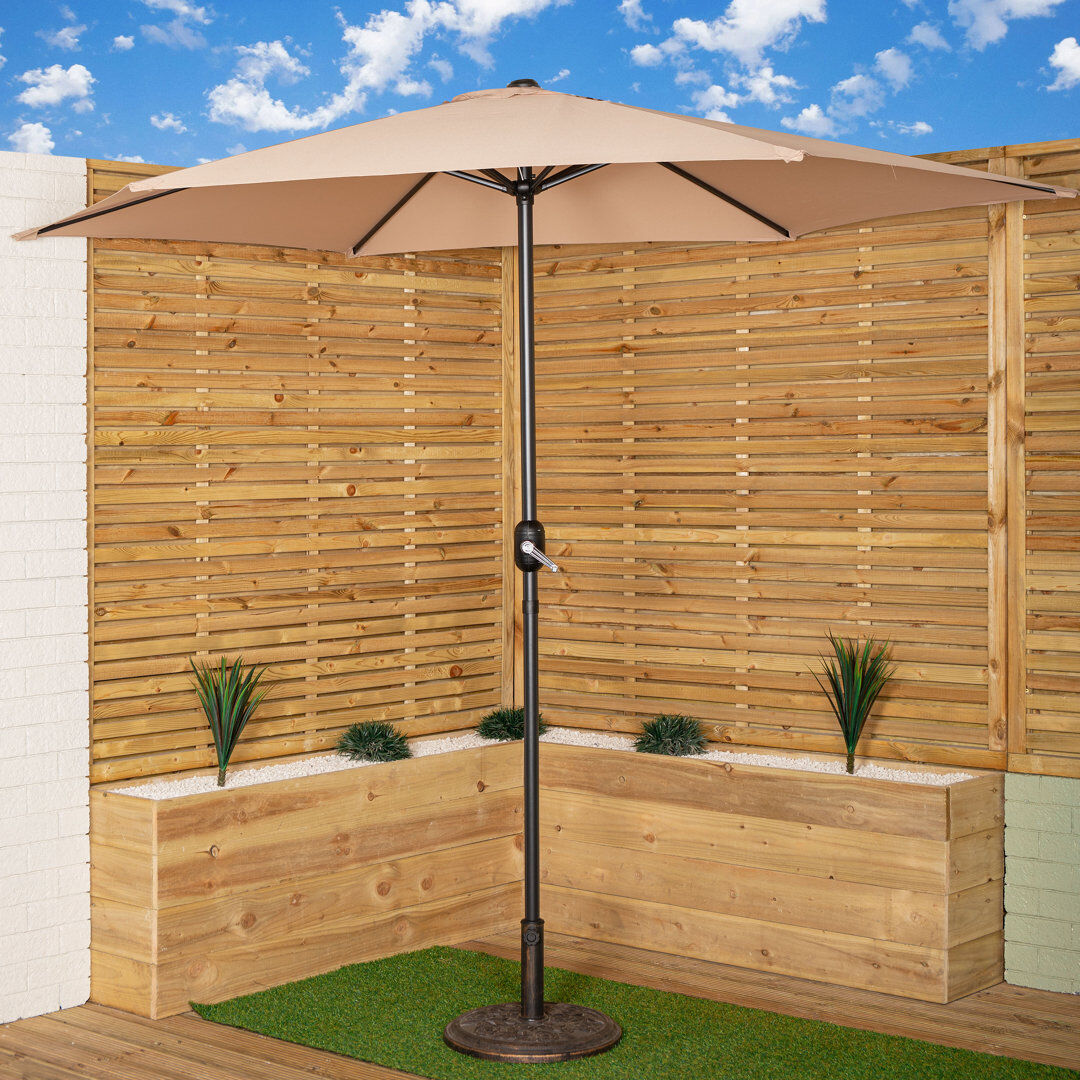 Samuel Alexander Market Parasol with Crank Lift Beige