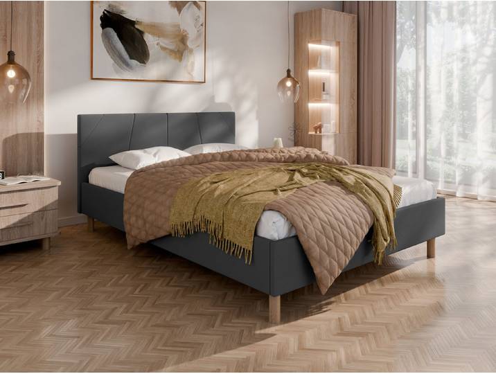 Homesy Polsterbett ALMORE Elegantes Polsterbett für modernen Wohnstil