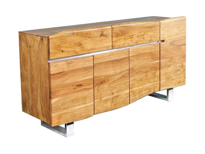 Buffet en acacia massif marron et blanc 170cm