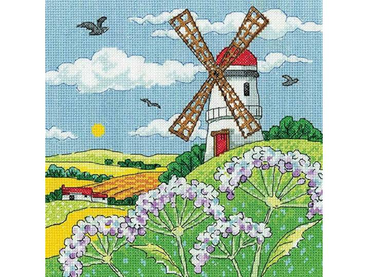 Heritage Crafts Kruissteek Kit - Windmolen Landschap (Aida)