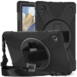 eSTUFF Defender Case with Screen (Samsung Galaxy Tab A8), Tablet Hülle, Schwarz
