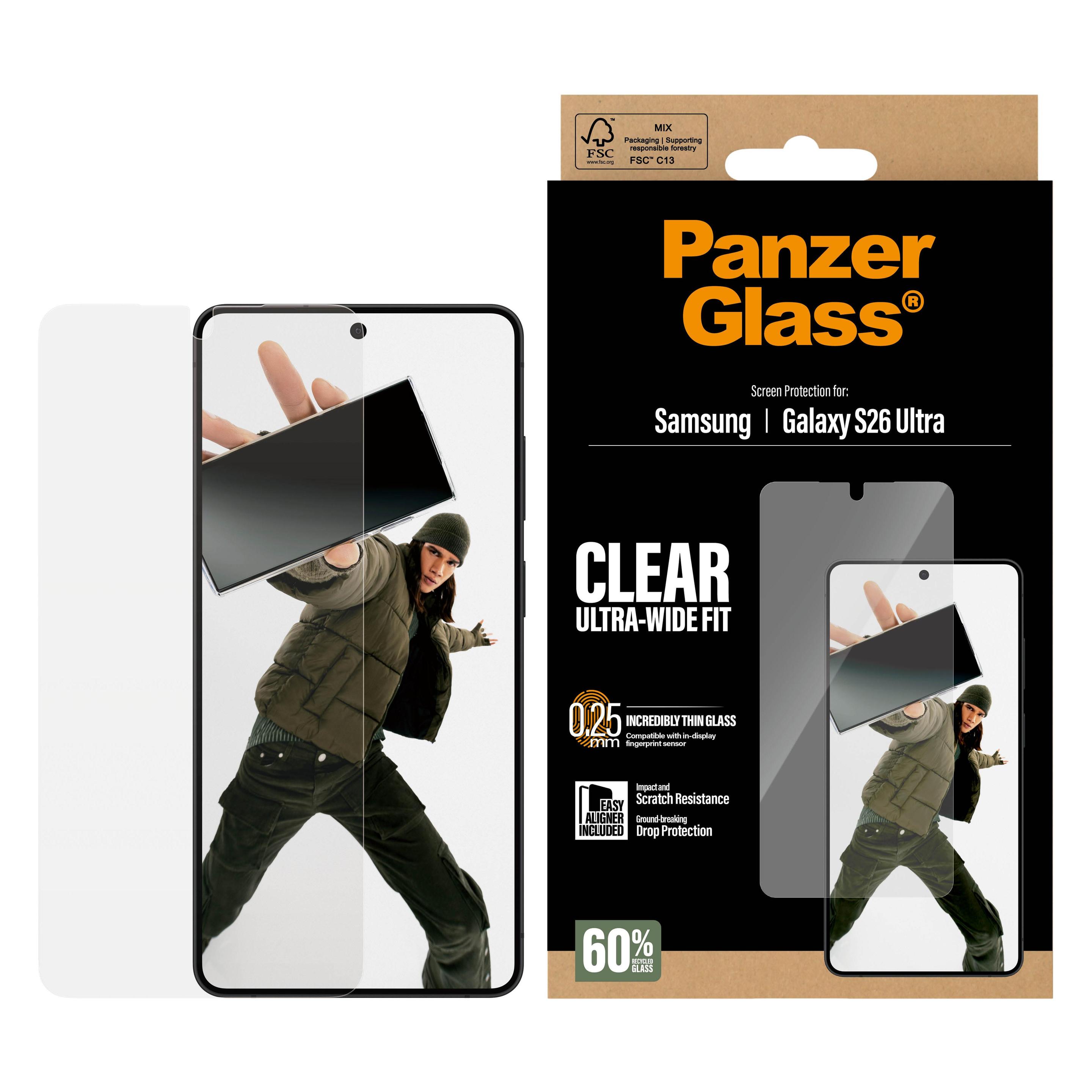 PanzerGlass Ultra-Wide Fit (1 Stk., Samsung Galaxy S26 Ultra) (PG37869)