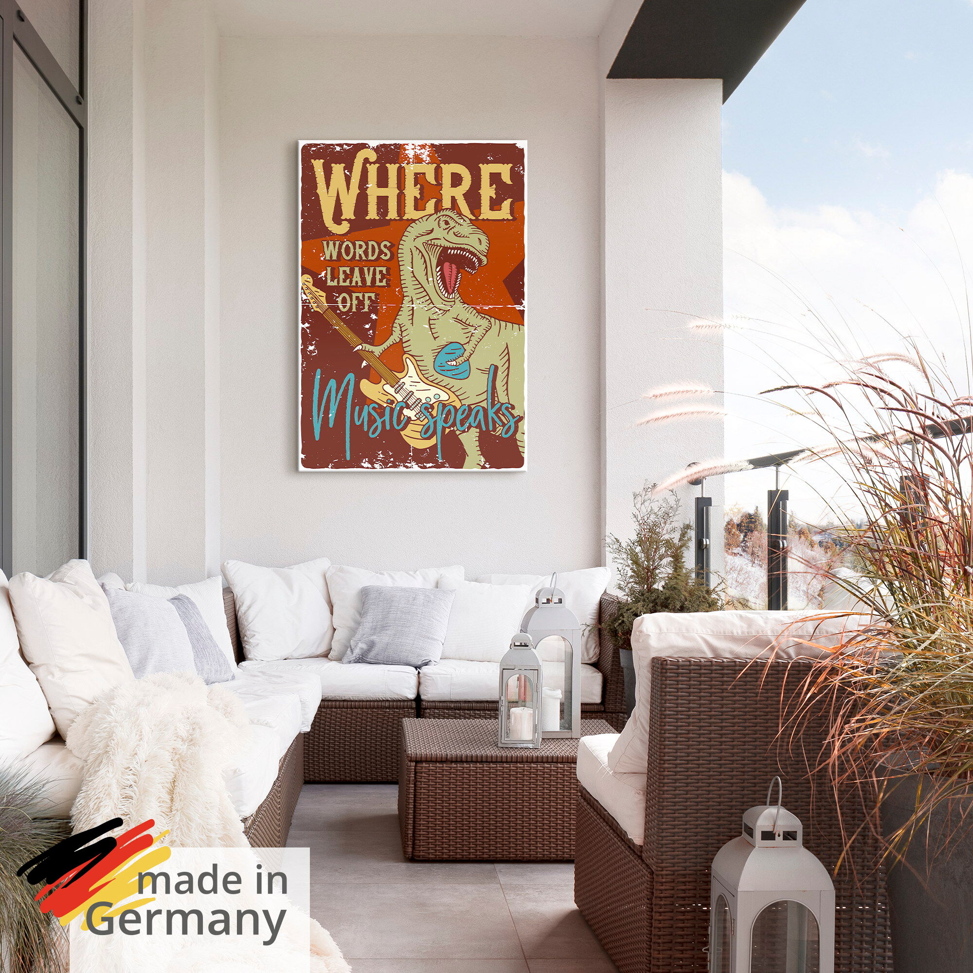 Wandbild ARTLAND "Musik spricht 2", braun (farbe bild(er): farbig), B:70cm H:100cm, Bilder, Wandbild, als Alubild, Leinwandbild, Poster, Wandaufkleber in verschied. Grössen farbe bild(er): farbig B/H/T: 70cm x 100cm, Alubilder / Outdoorbilder Hochformat, 