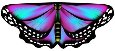 Uplift Essentials Kids Butterfly Wings Cape & Fairy Shawl Costume style 4