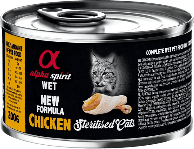 Alpha Comida Úmida Gato Esterilizado Frango 6 uds x 200g
