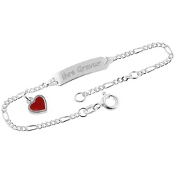 trendor 39528 Gravur-Armband für Kinder 925 Silber 14/12 cm