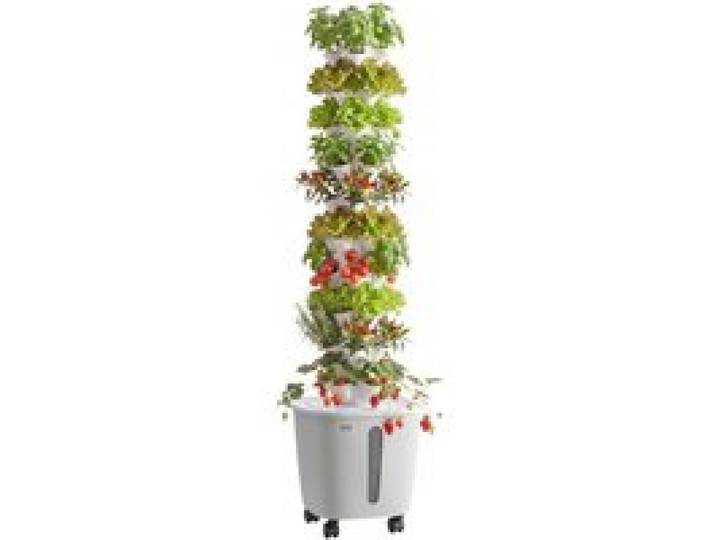 VEVOR Hydroponik-Turm, 50 Pods, Hydrotower 10 Ebenen, Hydroponik-Anbausystem-Set mit App-Steuerung, Rädern, 20-L-Wassertank & Pumpe, Hydroponic Tower für Kräuter, Obst & Gemüse im Innenbereich