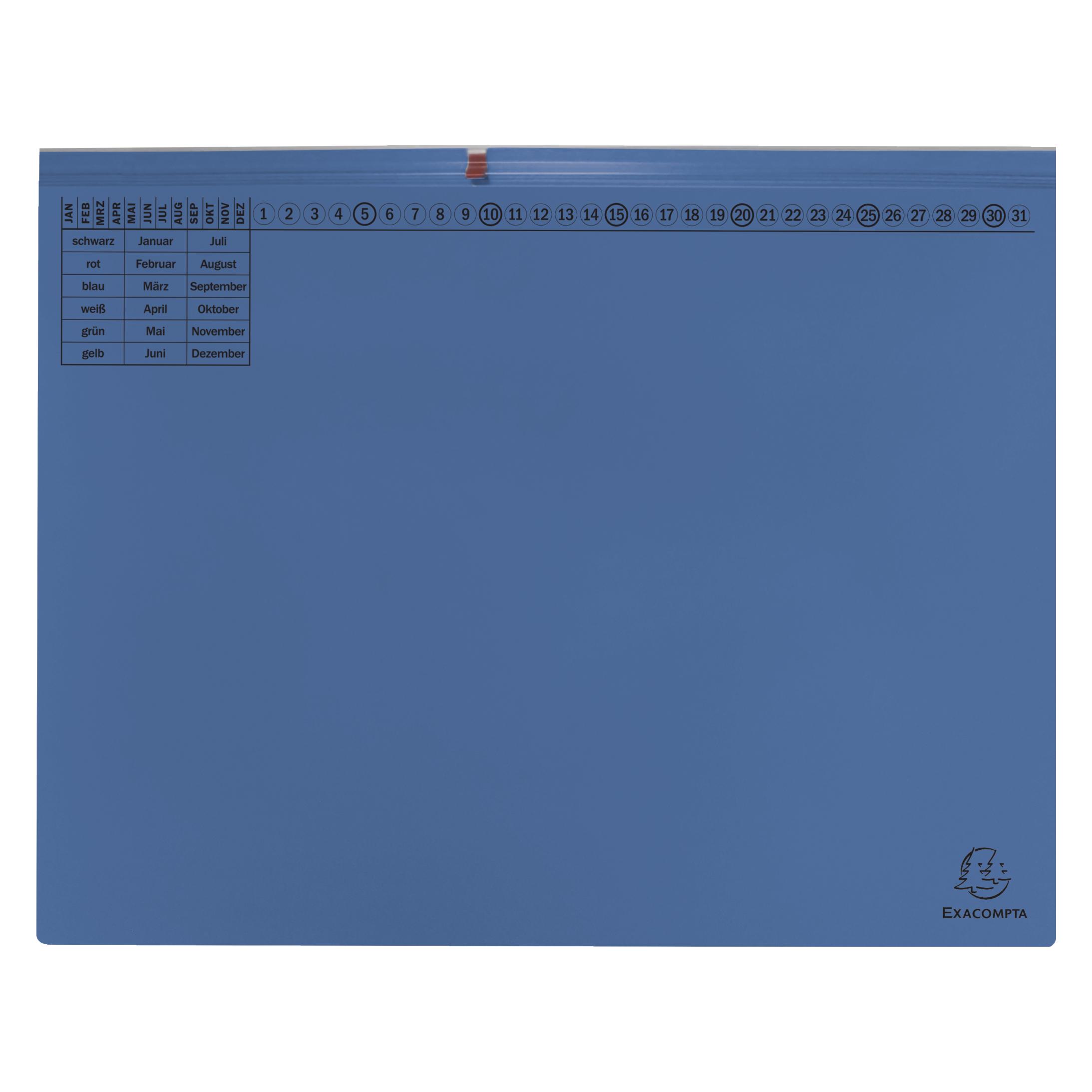 Exacompta 25 Hängehefter Exaflex Karton blau 2 x kaufmännische Heftung (A4, 25x) (370407B)