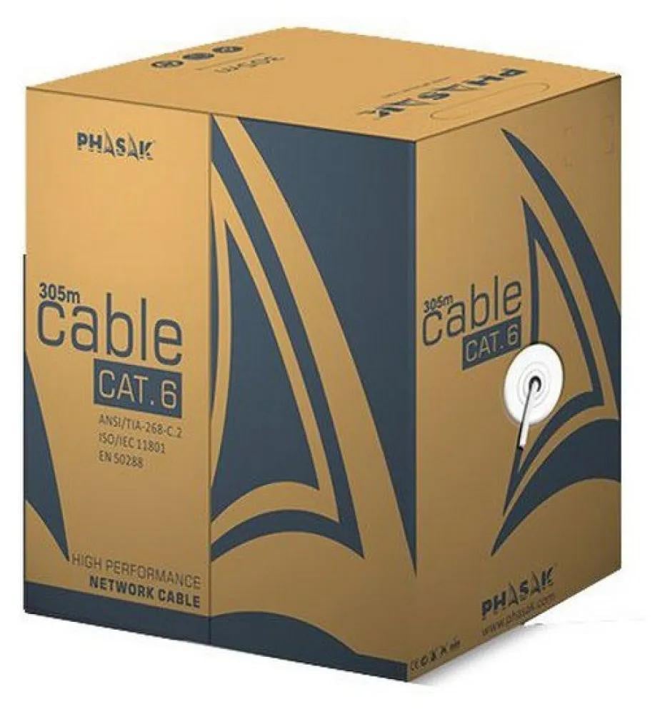 Phasak PHR 6301 Cat6 U/UTP Netwerkkabel, 305 meter, grijs