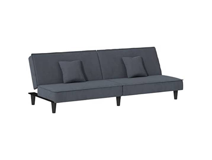 vidaXL Schlafsofa Dunkelgrau Samt