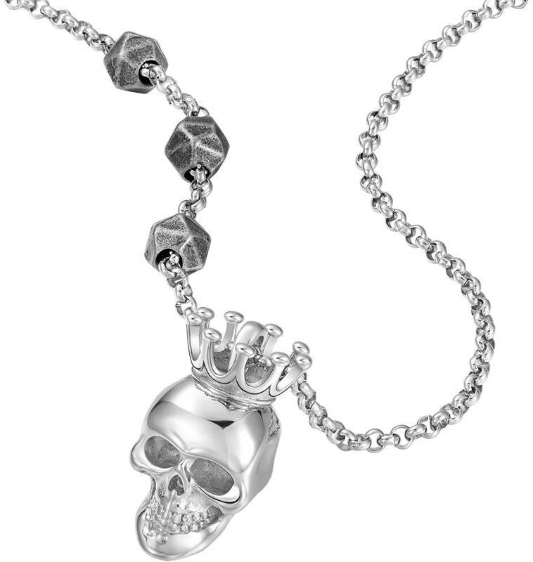 Police Herrenkette Iconic mit Totenkopf aus Edelstahl silber