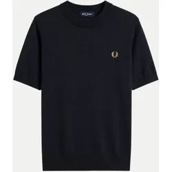 T-Shirt in Strick-Qualität Schwarz XL