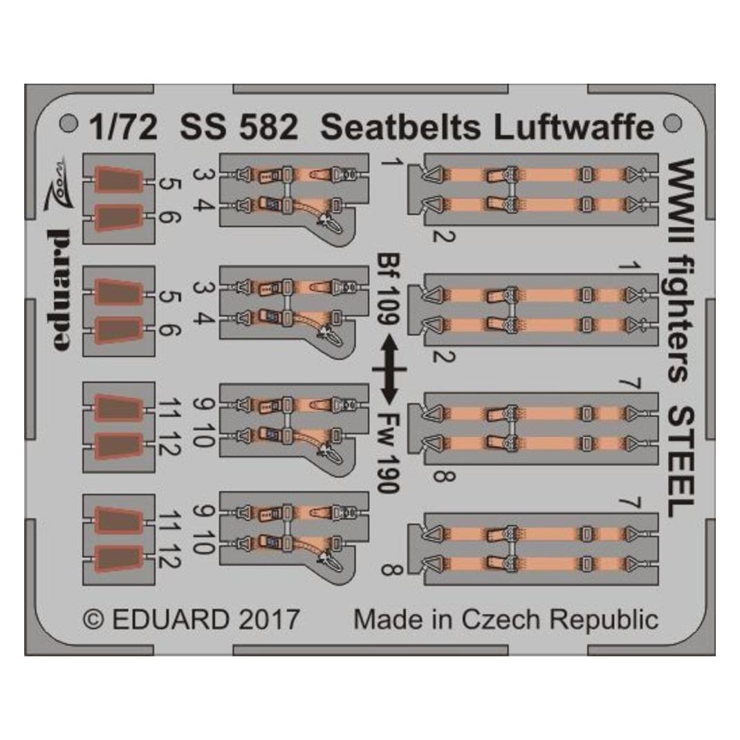 Eduard Seatbelts Luftwaffe WWII fighters STEEL (SS582)