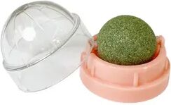 Youfap Market Cat Grass Snack, Natural Catnip Cat Wall Stick on Ball Toy, Healthy Digestive Treats For Cats pink