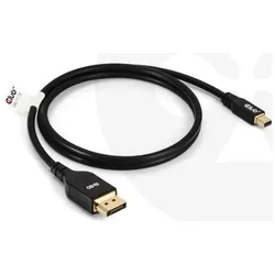 Club 3D Mini DP — DisplayPort (1 m), Videokabel, Schwarz