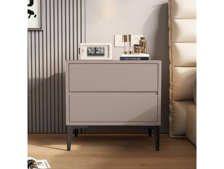 Nachttisch, Moderne Beistelltische, Nachttische(Light Grey,50x40x48cm)