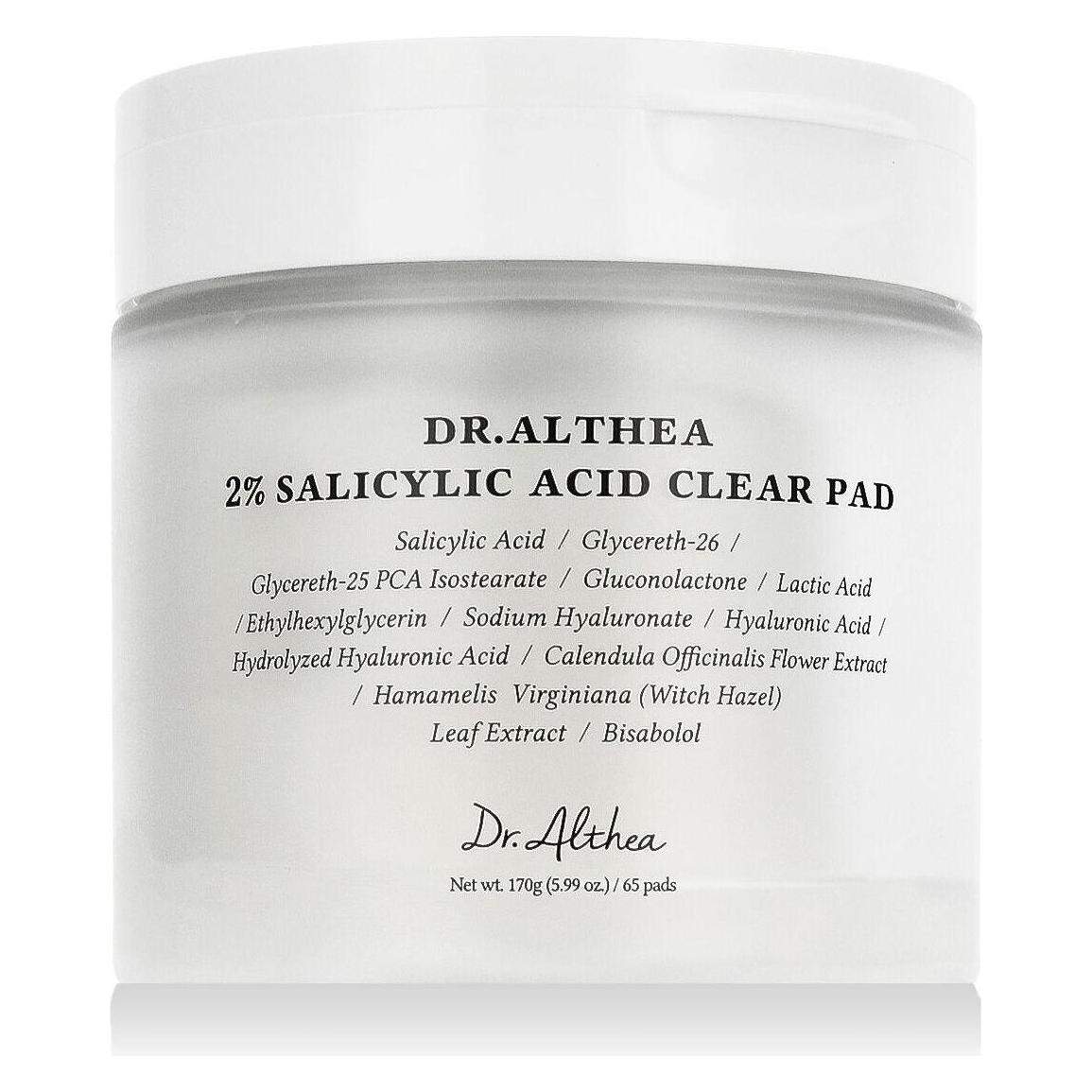 Dr. Althea 2% Salicylsäure-Pads - 60 Stück (Reinigungstücher Gesicht, 290 g) (8809447255293)