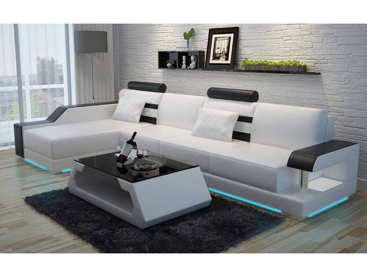 JVmoebel Ecksofa Ledersofa mit USB-Anschluss und individueller Maßanfertigung, Made in Europa