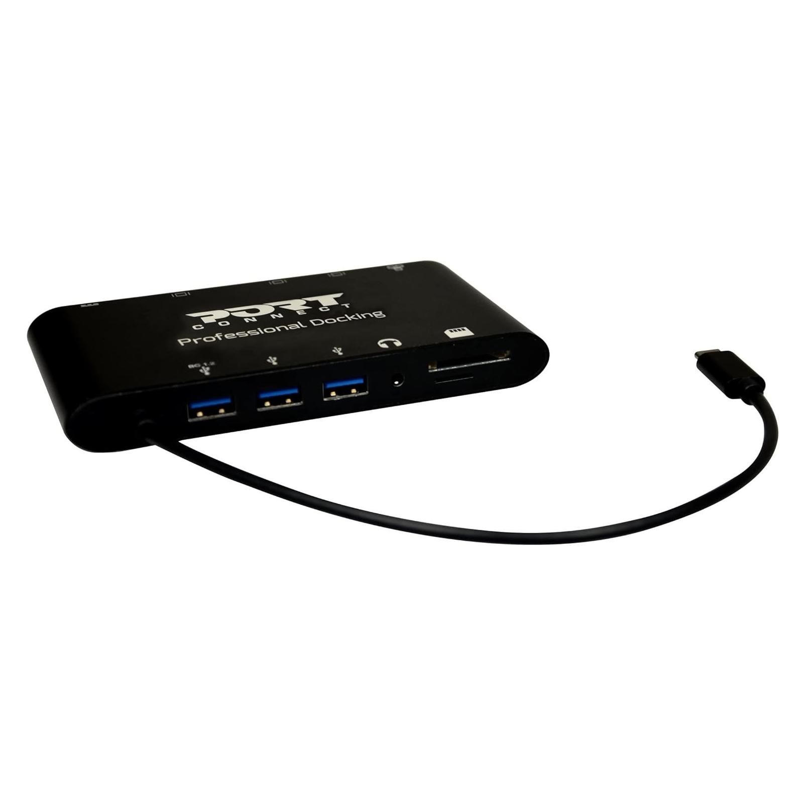 Port Designs Docking Station Travel (USB-C, 9 Ports) (901906)