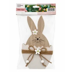 LIVARNO Home Osterfigur Aus Holz – Hase Im Ei