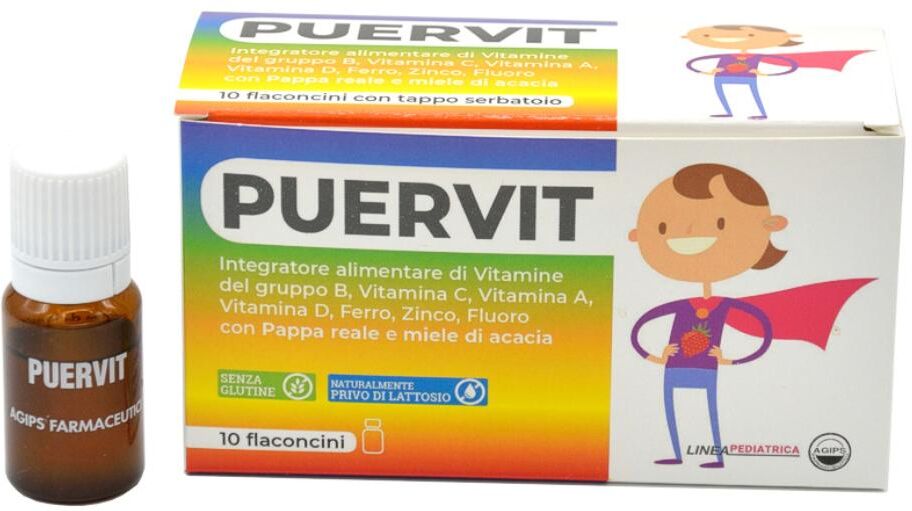 AGIPS FARMACEUTICI Srl PUERVIT INTEG 10 FLAC OS