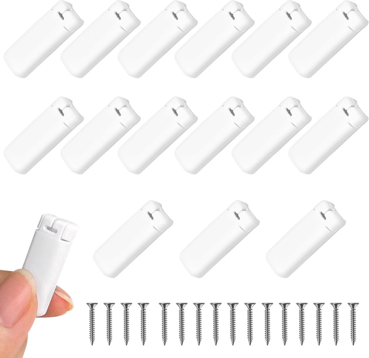 Solidchoice 32 stuks wit plissé reserveonderdelen en klemsteunen voor plisségordijnen