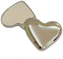 Fusion Finds Cute Heart Shape Makeup Mirror Portable Double Sided Compact Travel Mirror For Purse & Daily Touch Ups silver Heart