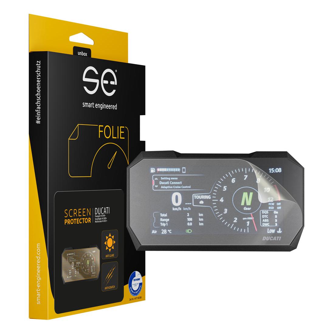 Smart Engineered se Entspiegelte 3D Tacho / Cockpit Schutzfolie (VPE 2) für Ducati (SE-DCP-2-0102-0031-1-M)