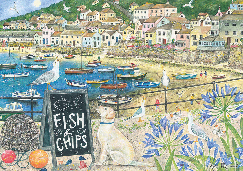 Otter House Puzzel Fish'N'Chips Dierenthema - 1000 stukjes