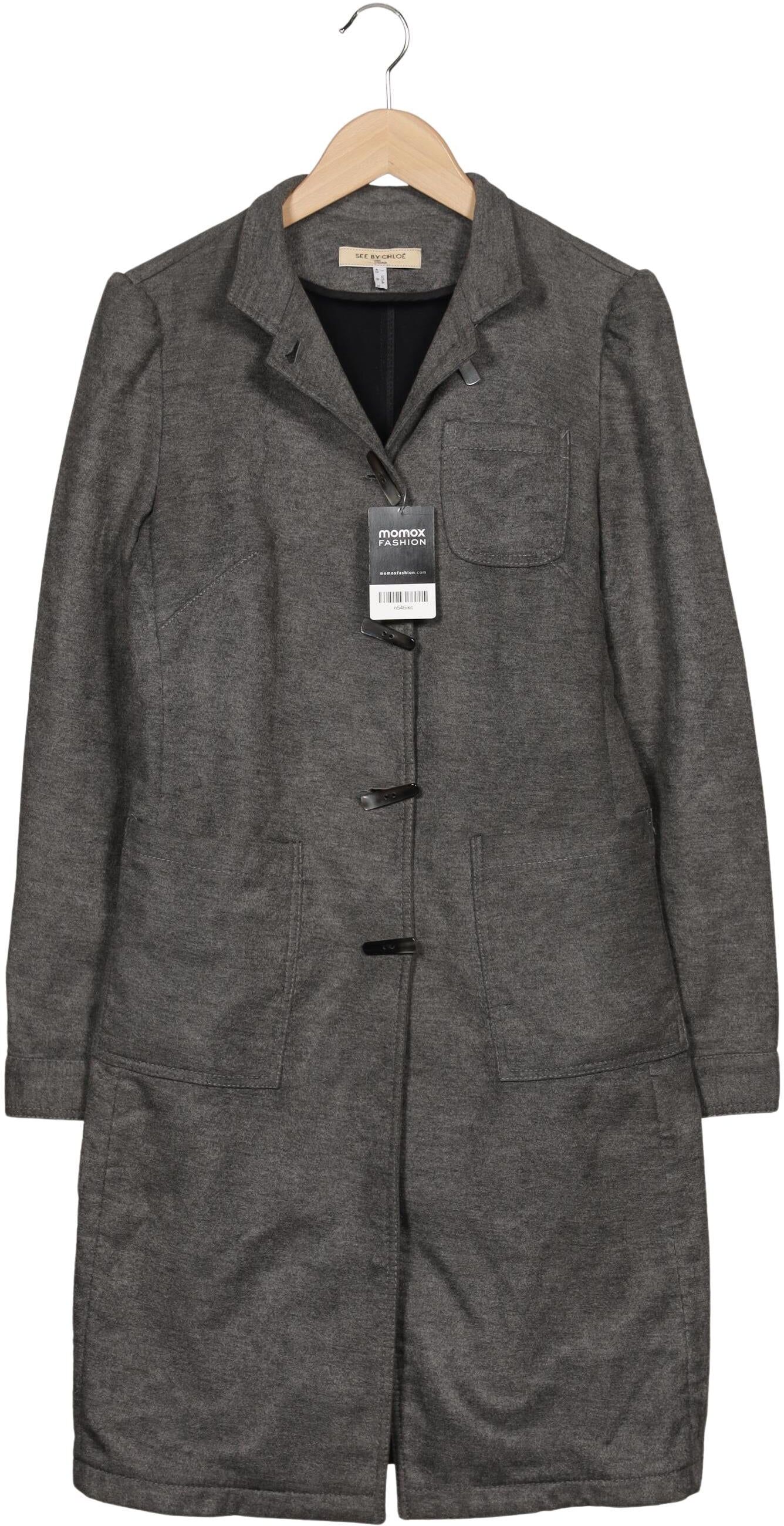 See by Chloe Damen Mantel, Grau, Gr. EU 38, Viskose - Second Hand