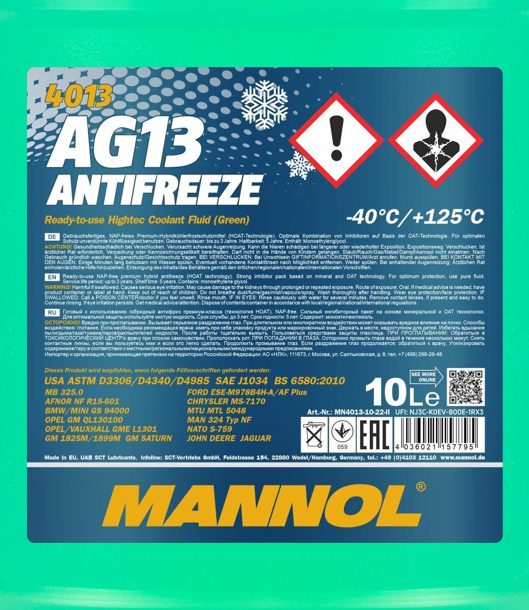 MANNOL MN4013-10 Antifreeze