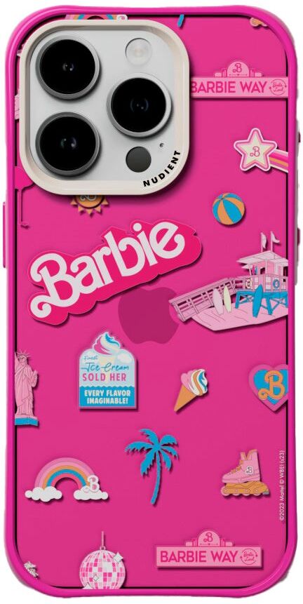 Nudient Form Case iPhone 15 Pro Bagside Cover - Barbie Board