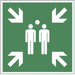 LimarLite Rettungszeichen »Sammelstelle [E007]« 40 x 40 cm Folie (0,4 mm), 40x40 cm