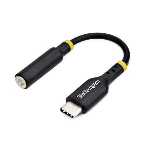 StarTech USB-C naar 3,5 mm TRRS audio-adapter, 32-bit DAC, Zwart